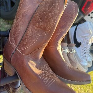 Brown Western Leather Boots